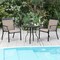 Costway Patio Chairs Set of 2 with All Weather Breathable Fabric High Backrest Blue/Coffee/Black